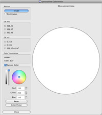 SpectraViewII_ColorimeterFunction