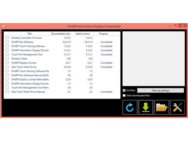 Sharp Information Display Downloader